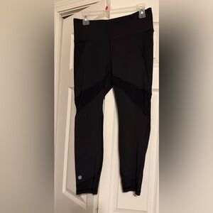 Athleta Black with Sheer inlay Leggings